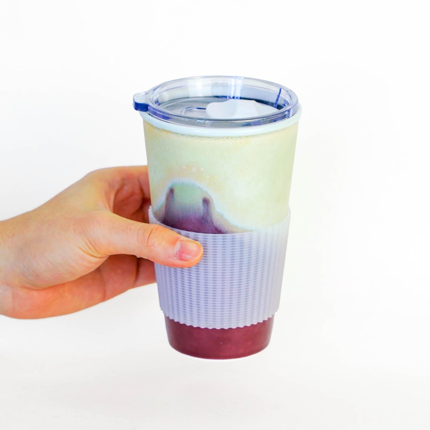 Handcrafted Ceramic Travel Mug With Lid, 15oz Pottery Tumbler, Red To Go Mug, Birthday Gift For Her MUDxHAND