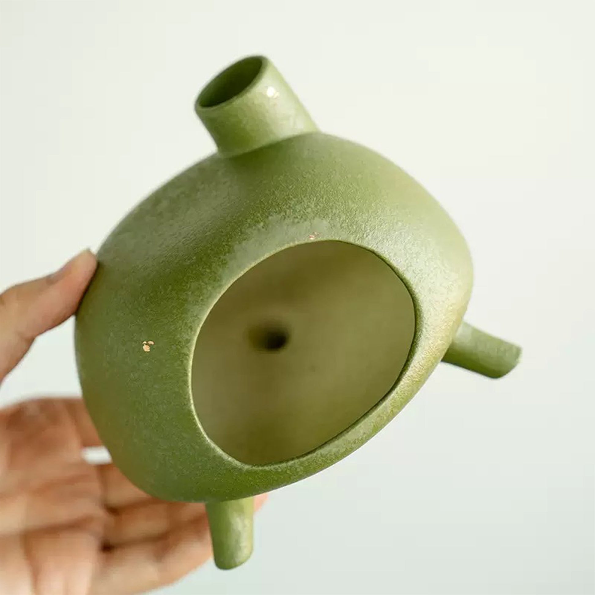 Green Palo Santo Burner, Aromatherapy herbs Diffuser, Fragrance burner MUDxHAND
