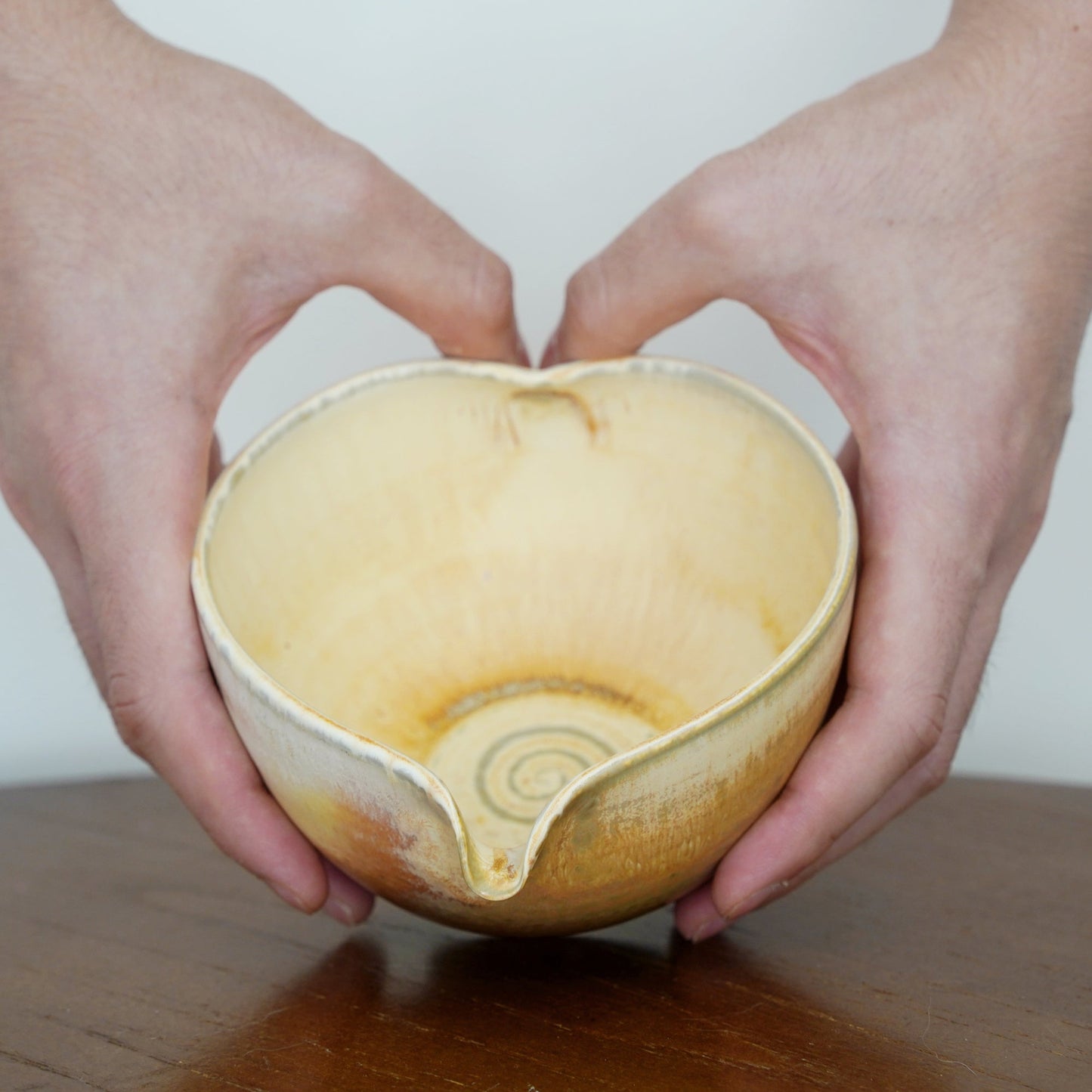 Chocolate Heart Shaped Matcha Bowl Set Mudhandceramic