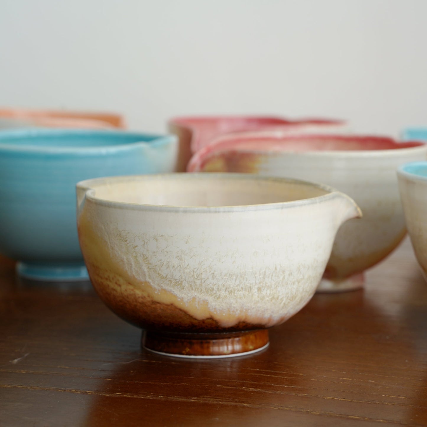 Chocolate Heart Shaped Matcha Bowl Set Mudhandceramic