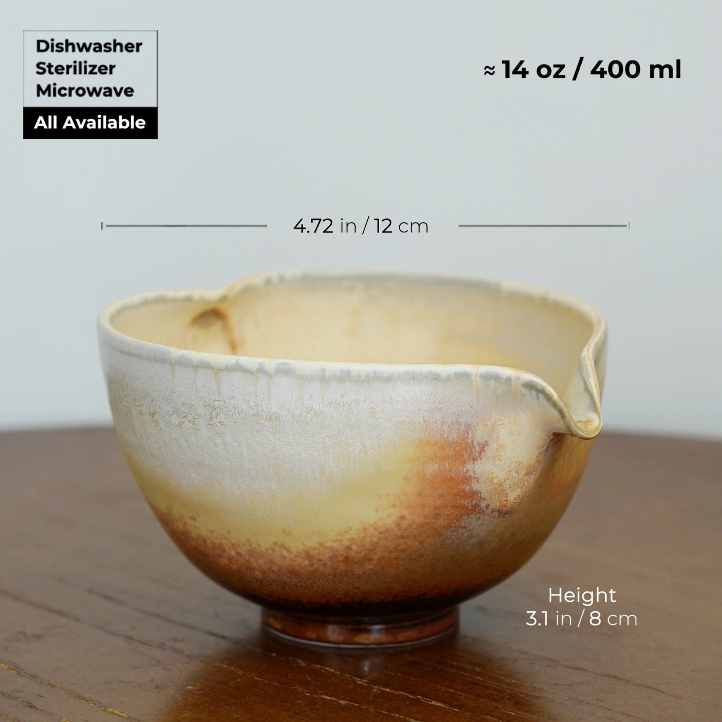 Chocolate Heart Shaped Matcha Bowl Set Mudhandceramic