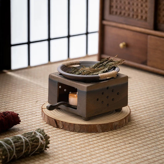 brown ceramic aromatherapy burner for home fragrance