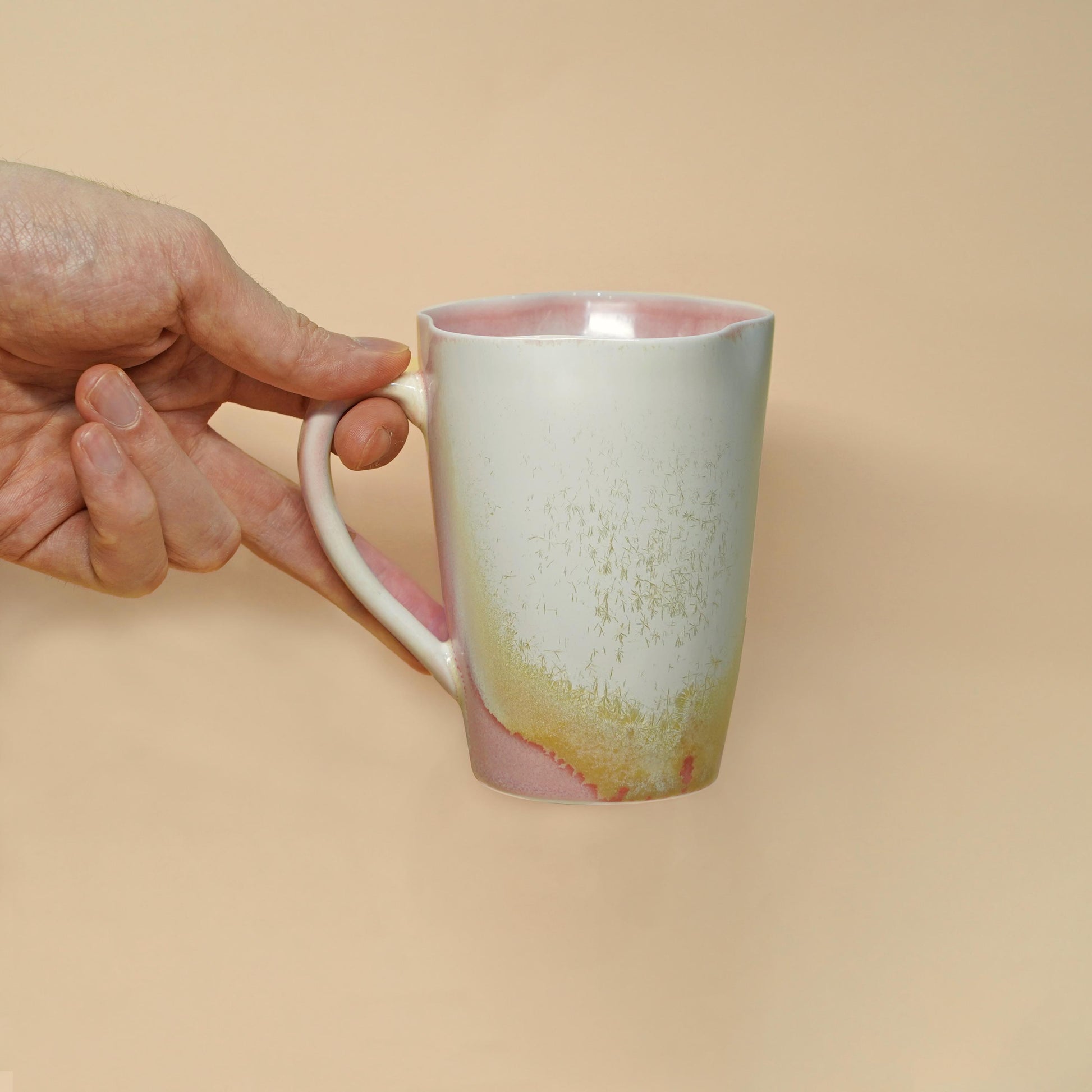 10oz ceramic mug, Two Glaze Colors, pottery mug with snowflake design, handmade coffee cup, tea mug, Red Mug,Blue Mug,coffee lover, gift mug