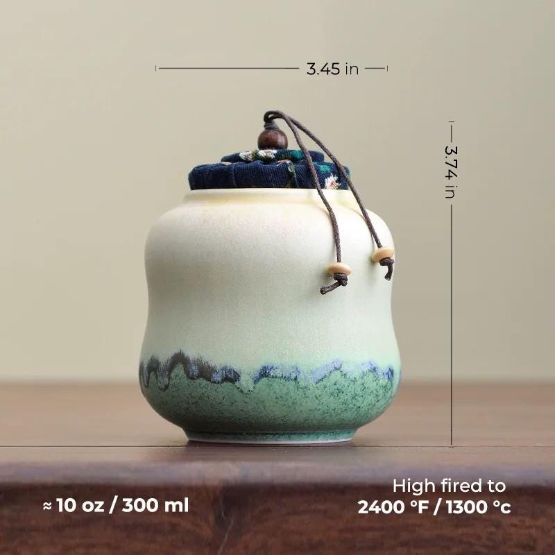 Ceramic Canisters,Asia tea Jar with Lid,tea pot,coffee sugar Storage,sugar bowl,Asian style Kitchen Container,food Storage,Ceramic Contanier