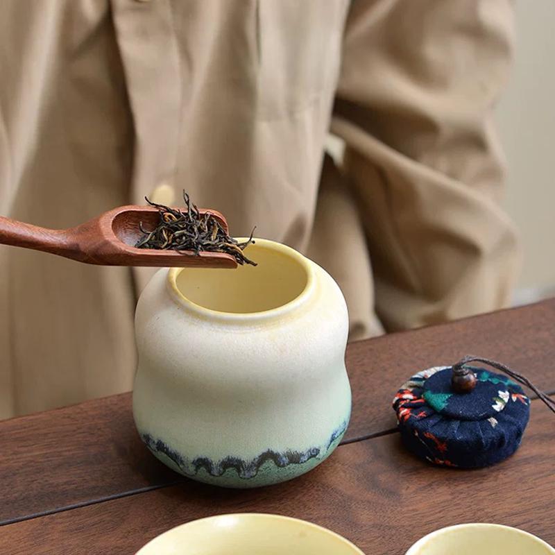 Ceramic Canisters,Asia tea Jar with Lid,tea pot,coffee sugar Storage,sugar bowl,Asian style Kitchen Container,food Storage,Ceramic Contanier