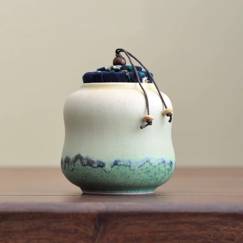 Ceramic Canisters,Asia tea Jar with Lid,tea pot,coffee sugar Storage,sugar bowl,Asian style Kitchen Container,food Storage,Ceramic Contanier