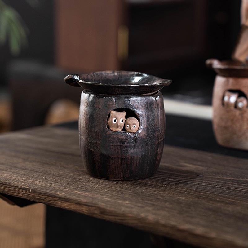 Ceramic Wax Melt Burner,Ceramic Owl Essential Oil Burner,Tea Light Holder,Fragrance Diffuser, Oil Diffuser ,Wax warmer ,Palo Santo Diffuser