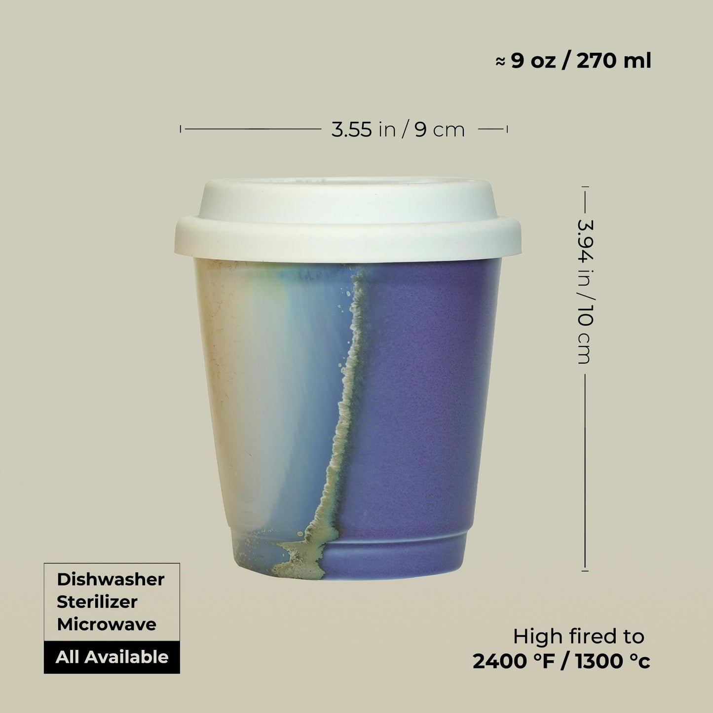 Orange ceramic travel mug with Lid – MUDxHAND