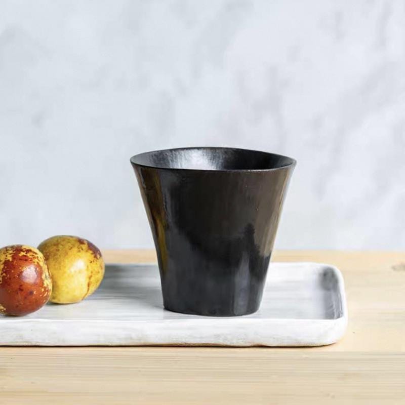 Ceramic cup set of 3,Engobe pottery cup set,Hand-Painted Ceramic Mugs ,6oz Iced Coffee Cup set,tea cups,Artisan Pottery Mu,Wabi-Sabi ceramic