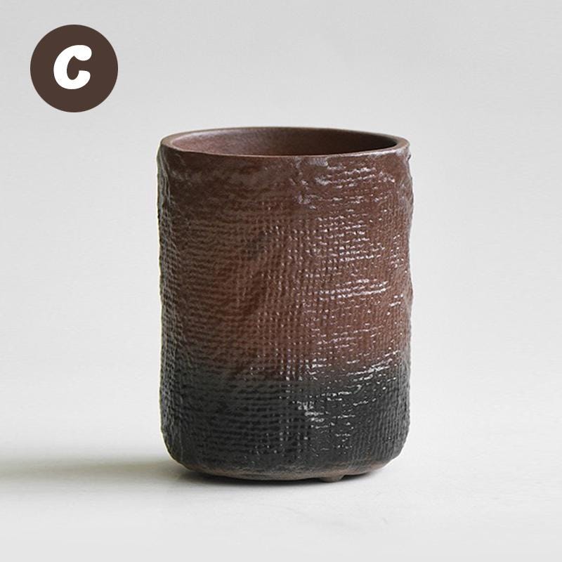 Handmade Black Stoneware Coffee Cup: Textured Ceramic Mug, 10oz MUDxHAND