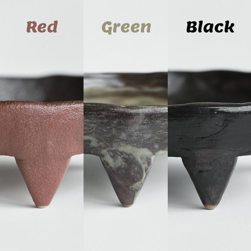 Handmade Ceramic Sushi Plate: Wabi Sabi Candle Holder, Rustic Decor, small plate for tapas, candle holder, wax&candle holder for halloween MUDxHAND