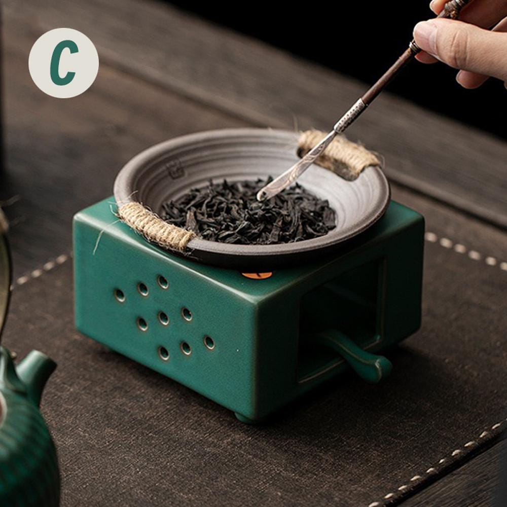 Wax melt Burner Black Green : Aromatherapy Oil Diffuser gift set, Wax melt Burner,Fragrance Diffuser, Palo Santo Burner,candle holder MUDxHAND