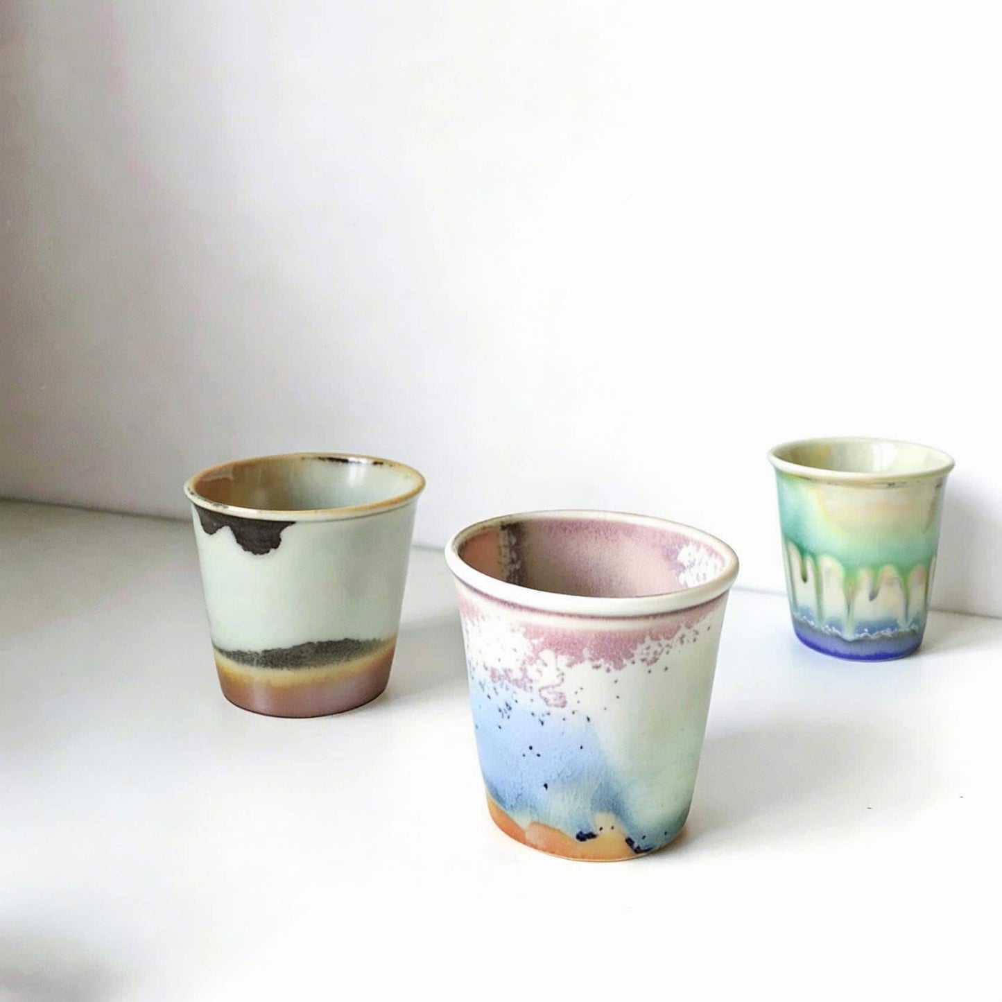 Artist Porcelain Espresso Cup , mini Tea cup, Only 1 piece mug, fruitful tiny cup, artwork for her MUDxHAND