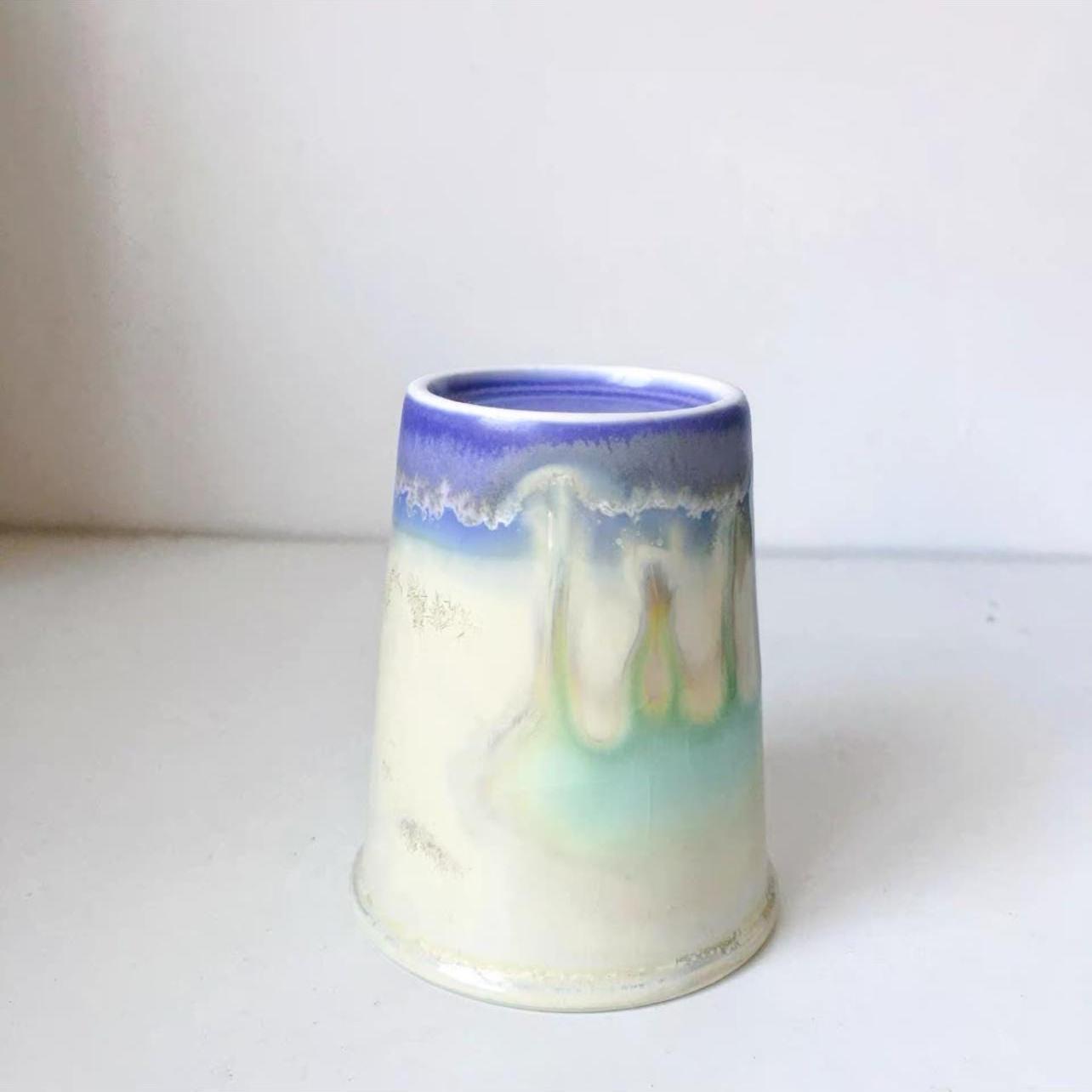 Artist Porcelain Espresso Cup , mini Tea cup, Only 1 piece mug, fruitful tiny cup, artwork for her MUDxHAND