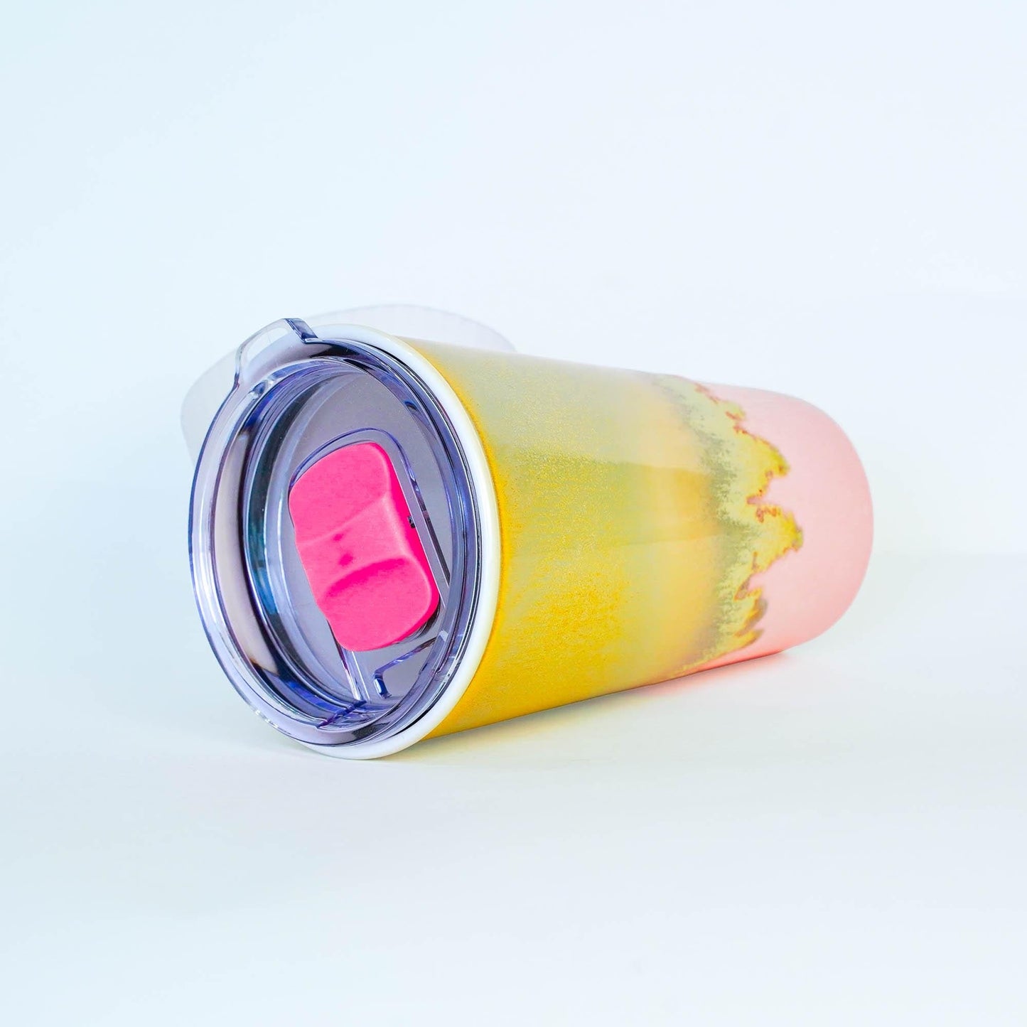Ceramic Travel Mug With Lid, Pink Ceramic To Go Mug, 15oz Pottery TO Go Mug,  handcrafted mugs, Birthday Gift For Her MUDxHAND