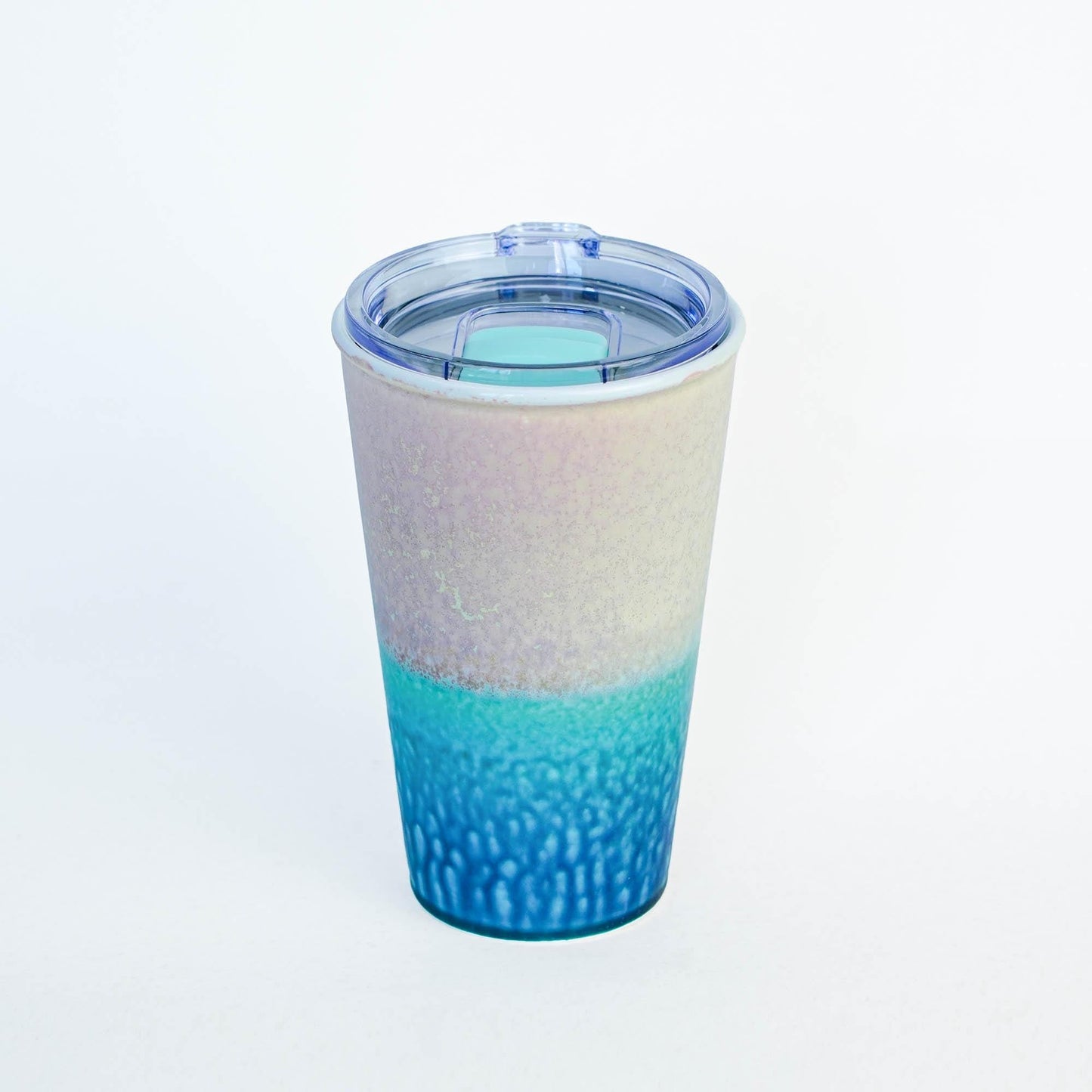 Pottery Travel Mug With Lid, Blue Ceramic To Go Mug, 15oz Pottery TO Go Mug,  handcrafted mugs, Birthday Gift For Her MUDxHAND